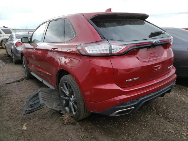 2FMPK4AP4GBB10744 - 2016 FORD EDGE SPORT RED photo 2