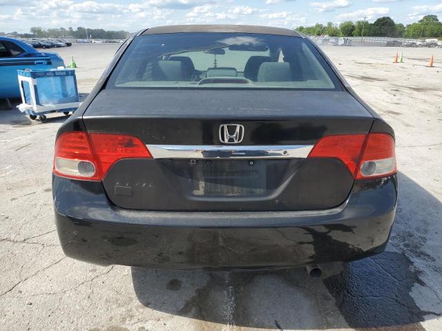 2HGFA16559H535027 - 2009 HONDA CIVIC LX BLACK photo 6