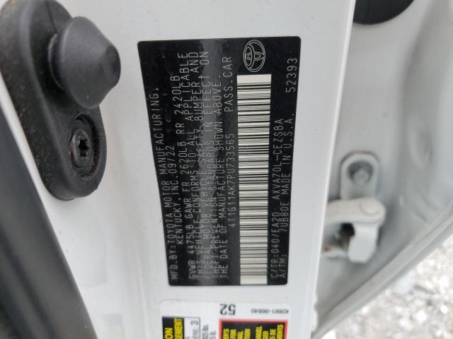 4T1G11AK7PU733565 - 2023 TOYOTA CAMRY SE NIGHT SHADE WHITE photo 12