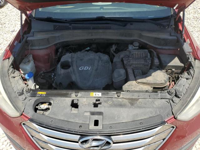 5XYZT3LB6FG261522 - 2015 HYUNDAI SANTA FE S RED photo 12