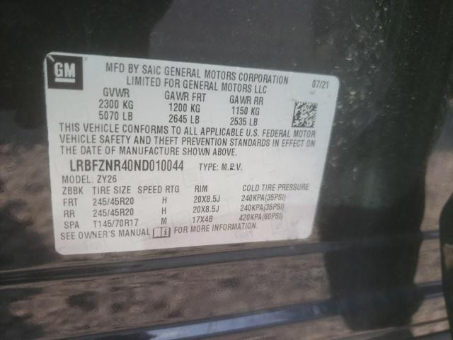 LRBFZNR40ND010044 - 2022 BUICK ENVISION ESSENCE BLACK photo 13