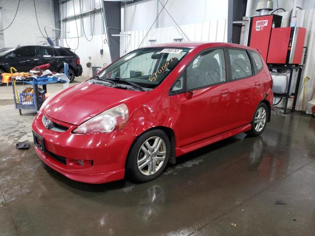 JHMGD38667S018240 - 2007 HONDA FIT S წითელი ფოტო 1