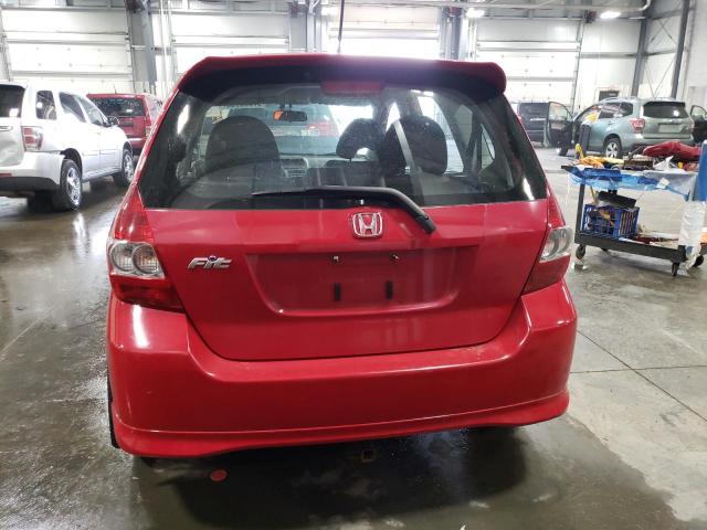 JHMGD38667S018240 - 2007 HONDA FIT S წითელი ფოტო 6