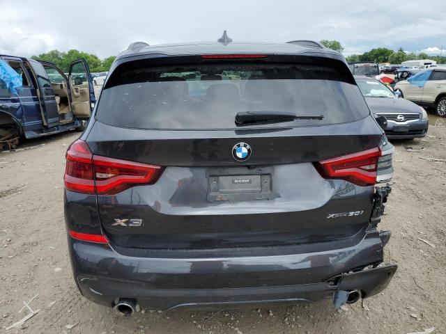 5UXTY5C03M9E43003 - 2021 BMW X3 XDRIVE30I BLACK photo 6