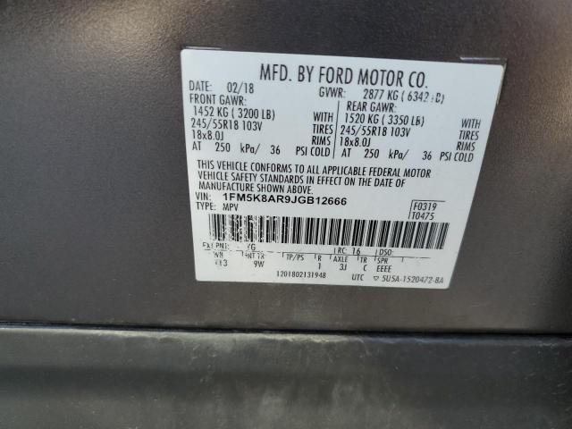 1FM5K8AR9JGB12666 - 2018 FORD EXPLORER POLICE INTERCEPTOR 石墨色 照片 14