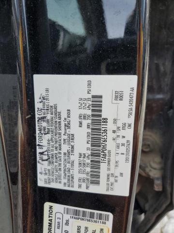 1FA6P0H76E5361188 - 2014 FORD FUSION SE BLACK photo 12