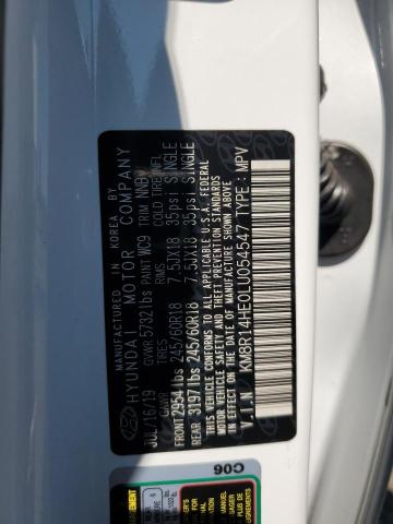 KM8R14HE0LU054547 - 2020 HYUNDAI PALISADE SE WHITE photo 13