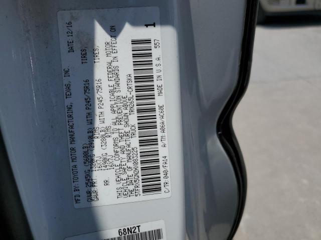 5TFRX5GN2HX083225 - 2017 TOYOTA TACOMA ACCESS CAB თეთრი ფოტო 12