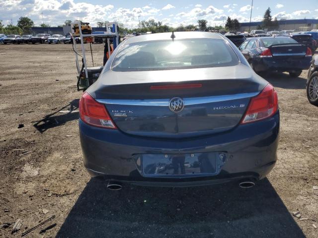 W04GV5EVXB1100650 - 2011 BUICK REGAL CXL BLUE photo 6