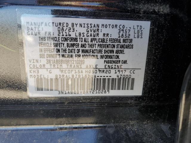 3N1AB8BV8RY210289 - 2024 NISSAN SENTRA S BLACK photo 12