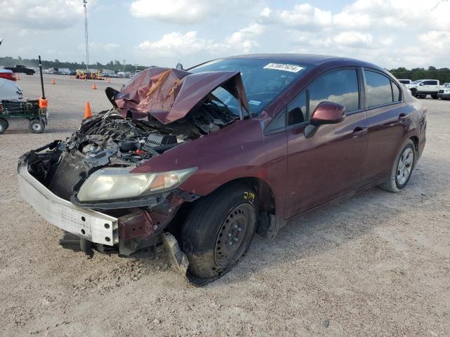 2HGFB2F56DH597452 - 2013 HONDA CIVIC LX BURGUNDY photo 1