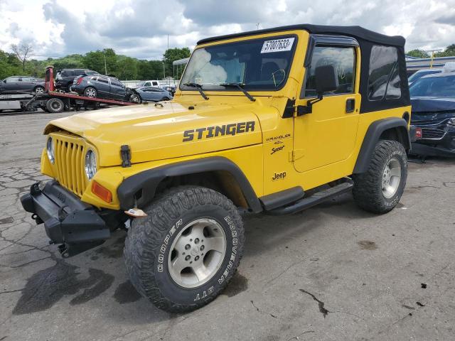 1J4FA49S1YP754766 - 2000 JEEP WRANGLER / SPORT YELLOW photo 1