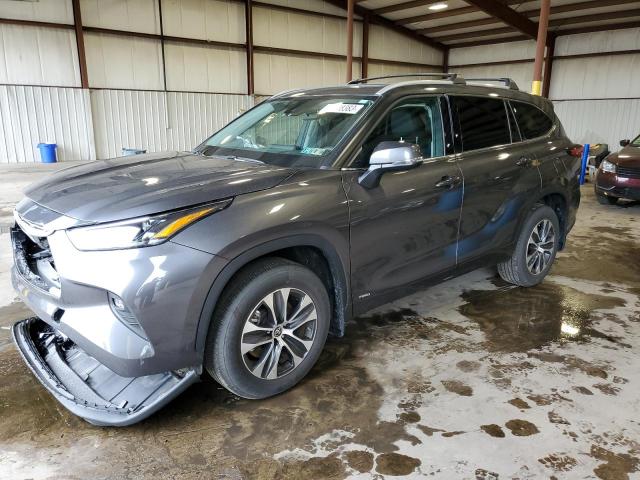 5TDGBRCH7NS556437 - 2022 TOYOTA HIGHLANDER HYBRID XLE GRAY photo 1