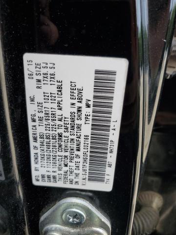 5J6TF3H50FL002166 - 2015 HONDA CROSSTOUR EXL შავი ფოტო 12