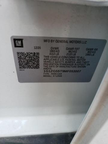 1G1ZG5ST9MF053007 - 2021 CHEVROLET MALIBU RS 白色 照片 12