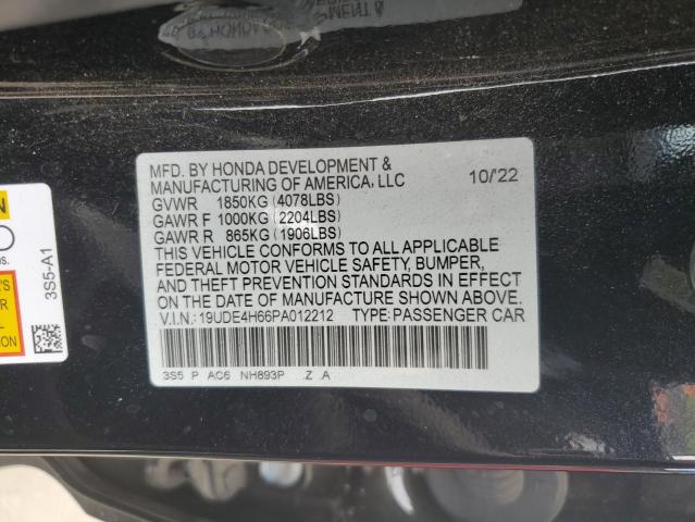19UDE4H66PA012212 - 2023 ACURA INTEGRA A-SPEC TECH BLACK photo 12