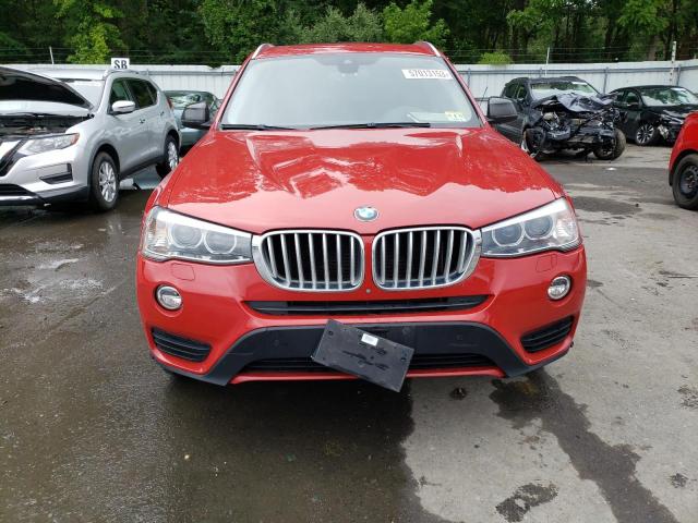 5UXWX7C55H0U39968 - 2017 BMW X3 XDRIVE35I RED photo 5