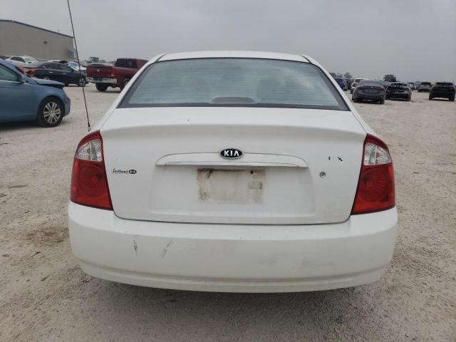 KNAFE121565367251 - 2006 KIA SPECTRA LX WHITE photo 6