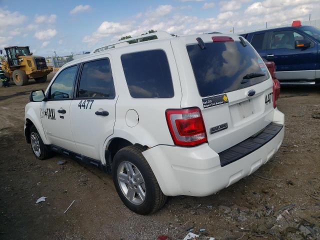 1FMCU4K33CKA59550 - 2012 FORD ESCAPE HYBRID WHITE photo 3