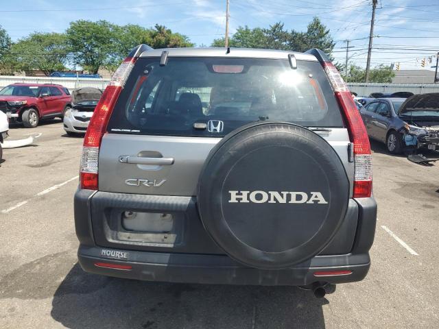 JHLRD78575C053503 - 2005 HONDA CR-V LX SILVER photo 6