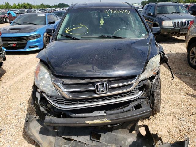 5J6RE4H77AL016451 - 2010 HONDA CR-V EXL BLACK photo 5