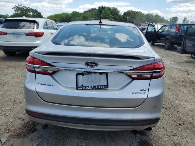 3FA6P0LU3HR300542 - 2017 FORD FUSION SE HYBRID SILVER photo 6