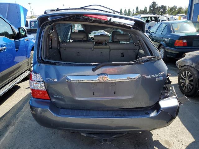 JTEEW21A160016722 - 2006 TOYOTA HIGHLANDER HYBRID BLUE photo 6