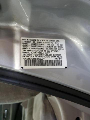 2HKRL18614H500044 - 2004 HONDA ODYSSEY EX SILVER photo 13