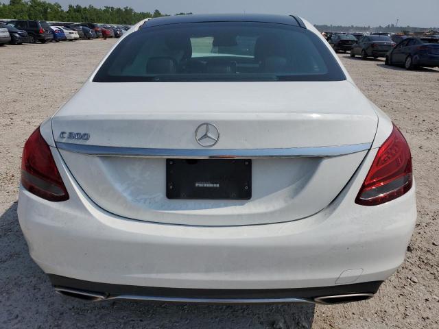 WDDWF4JB4JR388546 - 2018 MERCEDES-BENZ C 300 WHITE photo 6