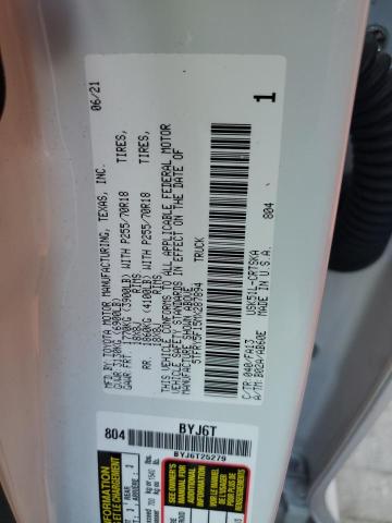 5TFRY5F15MX287894 - 2021 TOYOTA TUNDRA DOUBLE CAB SR/SR5 WHITE photo 12