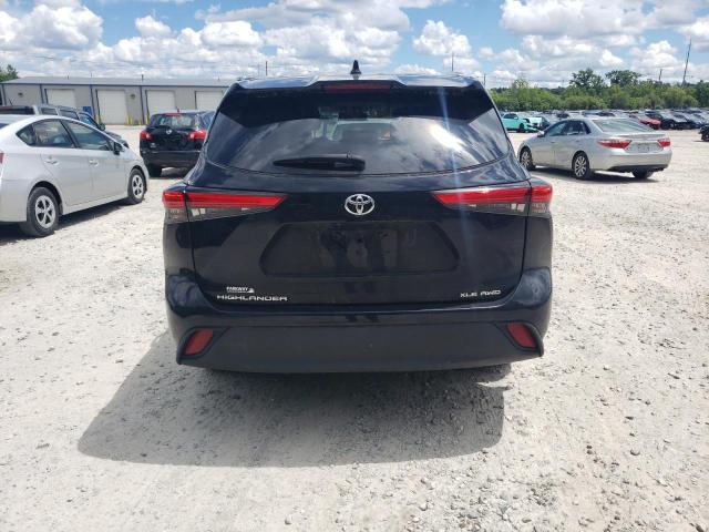 5TDGZRBH3MS123631 - 2021 TOYOTA HIGHLANDER XLE BLACK photo 6