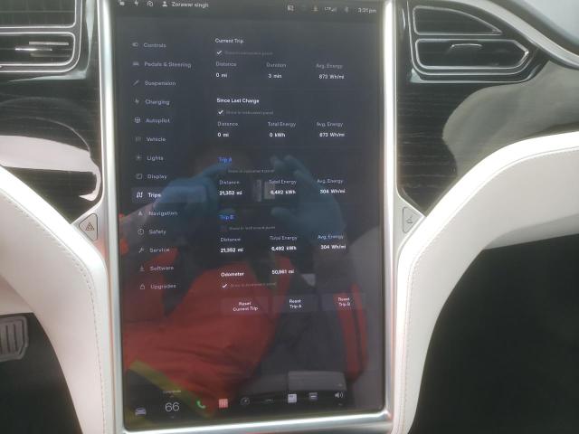 5YJSA1E10HF219129 - 2017 TESLA MODEL S Boz foto 9