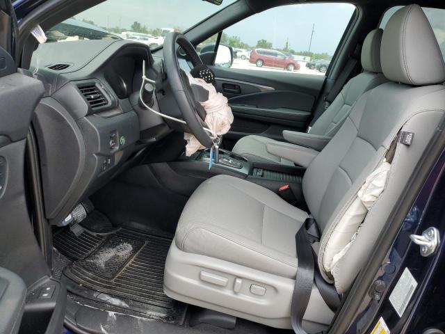 5FNYF7H52NB004442 - 2022 HONDA PASSPORT EXL BLUE photo 7