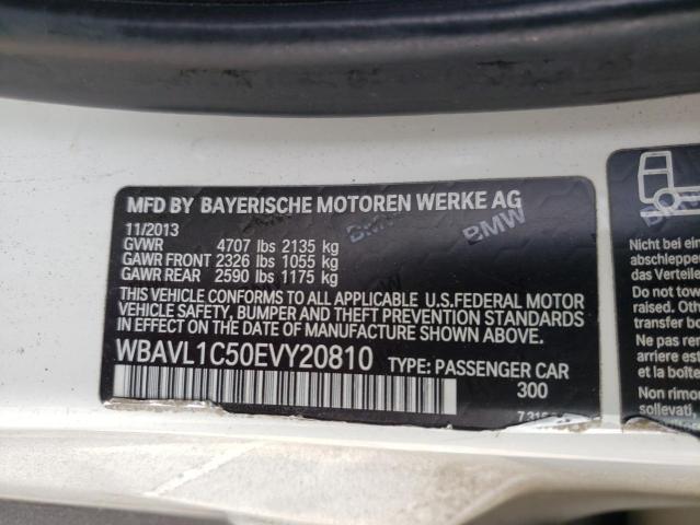 WBAVL1C50EVY20810 - 2014 BMW X1 XDRIVE28I WHITE photo 13