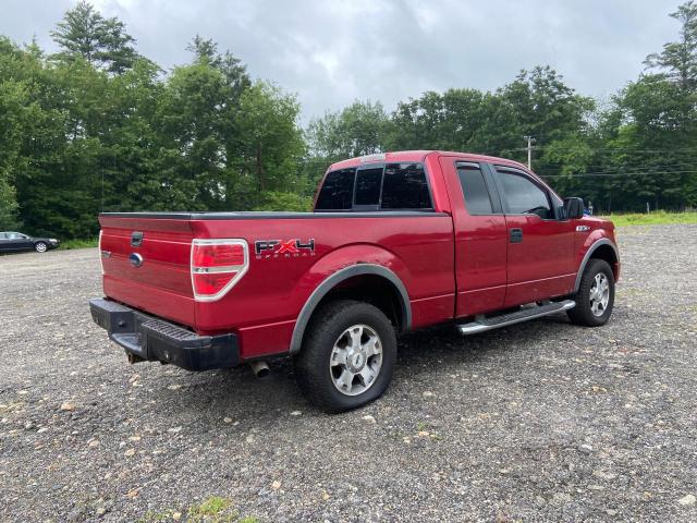 1FTFX1EV1AFA01575 - 2010 FORD F150 SUPER CAB RED photo 4