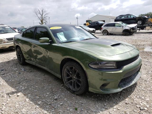 2C3CDXCT3MH661317 - 2021 DODGE CHARGER R/T GREEN photo 4