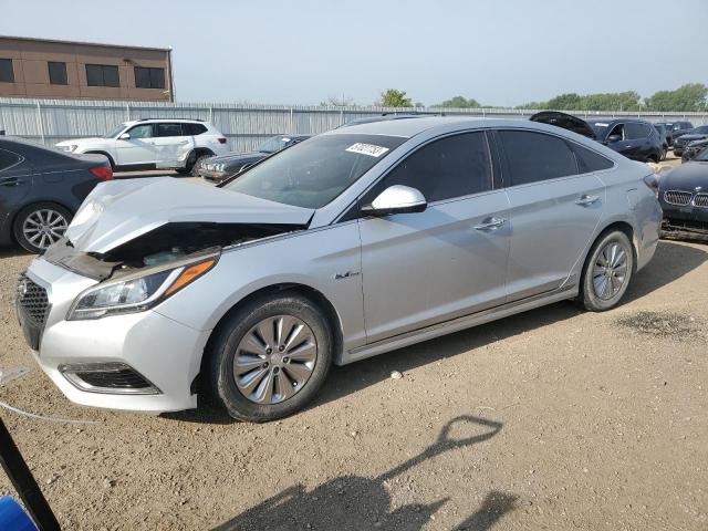 KMHE24L12HA055482 - 2017 HYUNDAI SONATA HYBRID SILVER photo 1