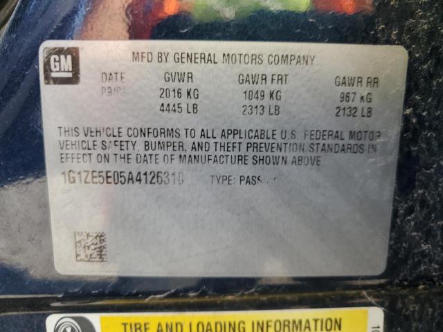 1G1ZE5E05A4126310 - 2010 CHEVROLET MALIBU LTZ Mavi foto 12