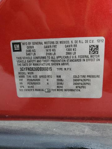 3GYFNDE39DS569315 - 2013 CADILLAC SRX PERFORMANCE COLLECTION Қызыл фото 13