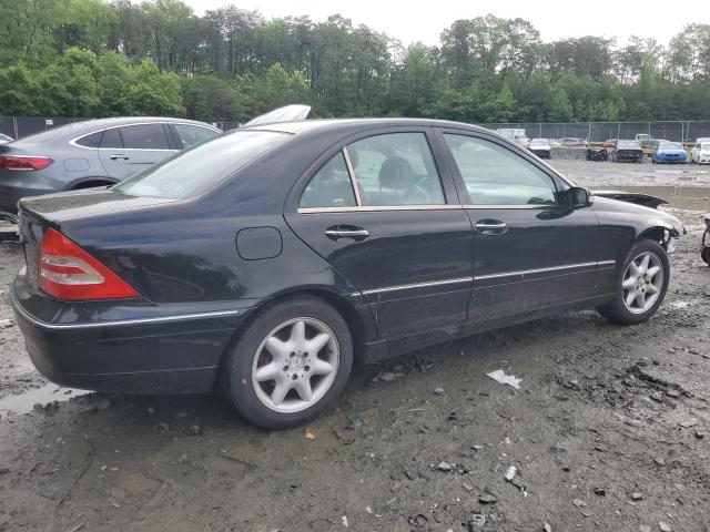 WDBRF61J53F357321 - 2003 MERCEDES-BENZ C 240 BLACK photo 3