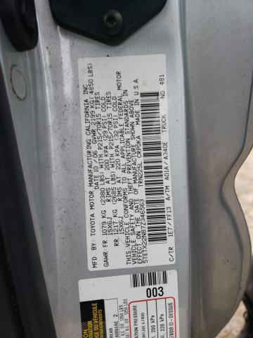 5TETX22N87Z346563 - 2007 TOYOTA TACOMA ACCESS CAB ვერცხლისფერი ფოტო 13