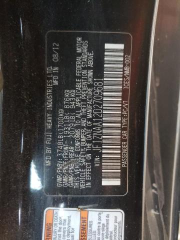 JF1ZNAA12D2709681 - 2013 TOYOTA SCION FR-S შავი ფოტო 12