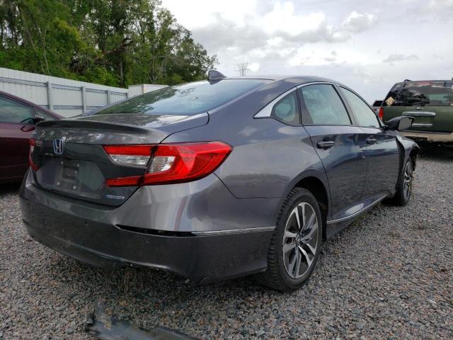 1HGCV3F57MA012618 - 2021 HONDA ACCORD HYBRID EXL GRAY photo 3