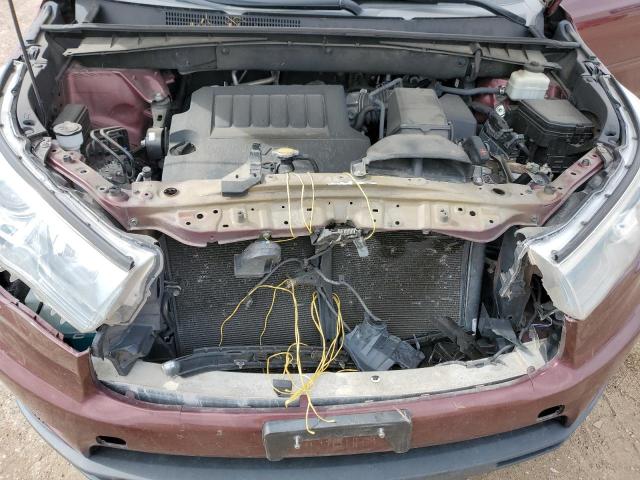 5TDKKRFH0FS097839 - 2015 TOYOTA HIGHLANDER XLE BURGUNDY photo 12