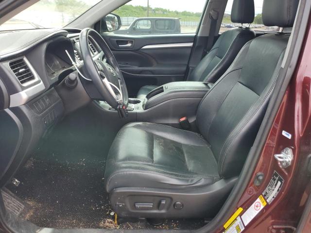 5TDKKRFH0FS097839 - 2015 TOYOTA HIGHLANDER XLE BURGUNDY photo 7