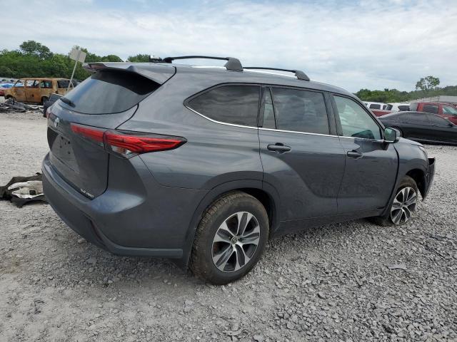 5TDGZRBH2LS009781 - 2020 TOYOTA HIGHLANDER XLE GRAY photo 3