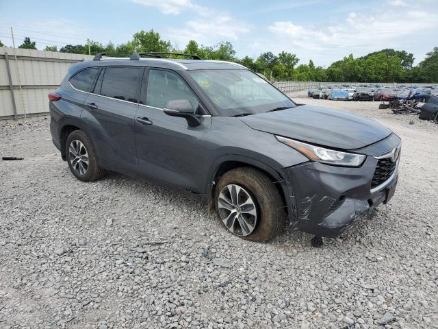 5TDGZRBH2LS009781 - 2020 TOYOTA HIGHLANDER XLE GRAY photo 4