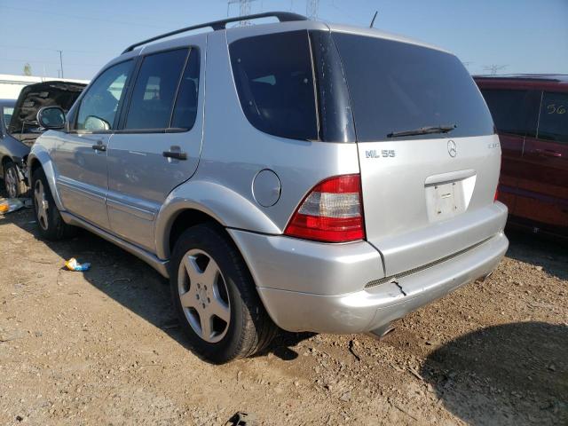 4JGAB74EX1A230696 - 2001 MERCEDES-BENZ ML 55 SILVER photo 3