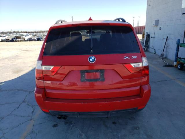 WBXPC93468WJ23435 - 2008 BMW X3 3.0SI RED photo 6