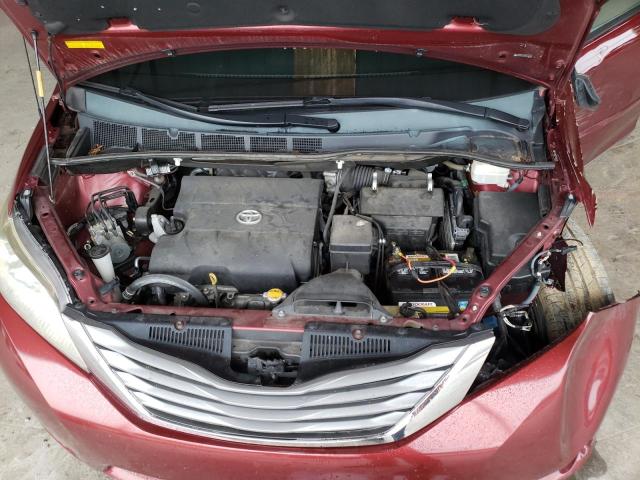 5TDYK3DC2DS354818 - 2013 TOYOTA SIENNA XLE BURGUNDY photo 12